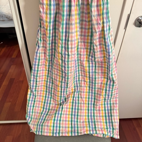 J CREW V-neck gingham plaid colorful dress - Picture 7 of 10